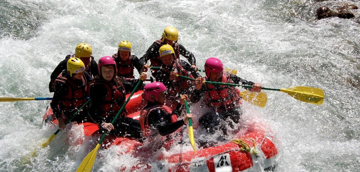 rafting sur la durance brin de paille